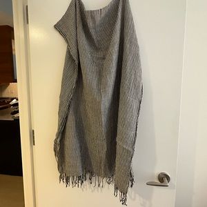 Vitamin A Swimwear Sarong Black and White Stripe